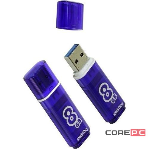 3.0 USB флеш накопитель Smartbuy 8GB Glossy Dark Blue (SB8GBGS-DB)