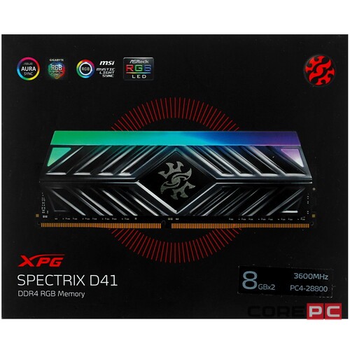 Оперативная память 16 Gb 3600 MHz ADATA XPG AX4U36008G18I-DT41