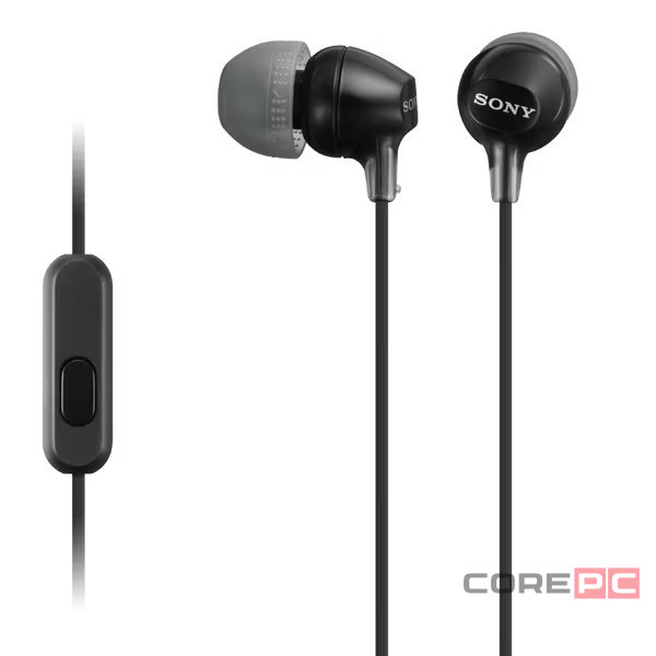 Стереонаушники Sony MDR-EX15AP с микрофоном черные