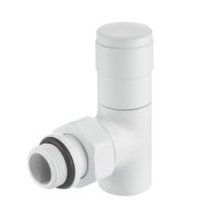 Набор дизайн-вентилей Royal Thermo PIANO, угловой (белый) 1/2quot;