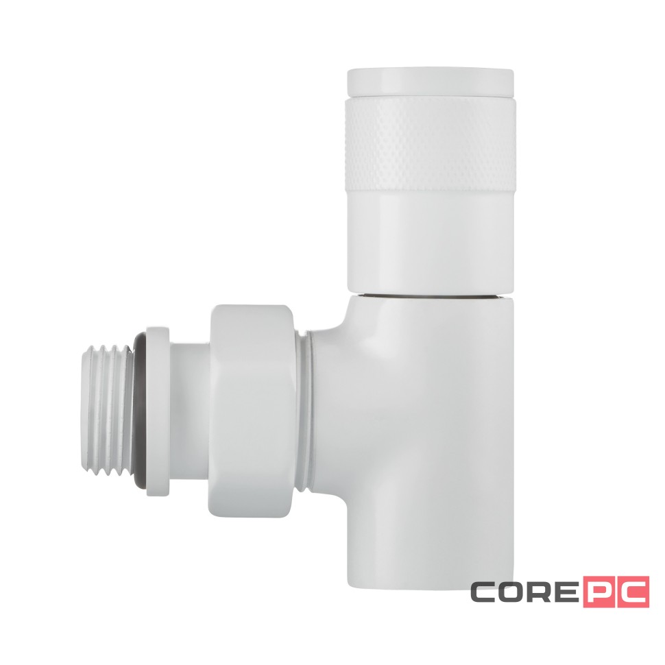 Набор дизайн-вентилей Royal Thermo PIANO, угловой (белый) 1/2quot;