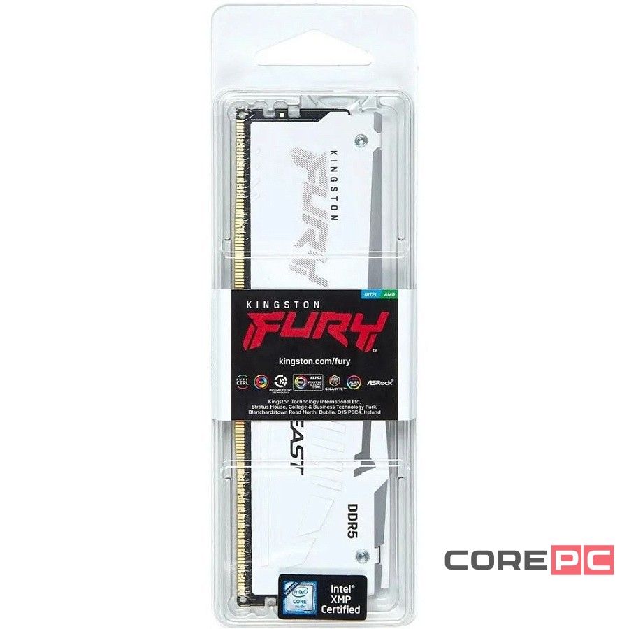 Оперативная память 32 Gb 6000 MHz Kingston FURY Beast RGB White (KF560C30BWA-32)