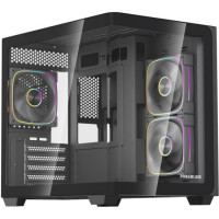 Компьютерный корпус Powercase Vision Micro M5B Curved Glass Black (CVMM5B-A3)