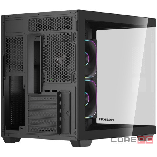Компьютерный корпус Powercase Vision Micro M5B Curved Glass Black (CVMM5B-A3)