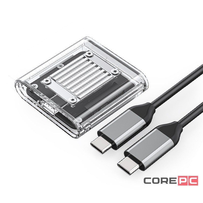 Внешний корпус для SSD M.2 NVMe 2230 Orico TC20-M2 10Gbps USB-C прозрачный
