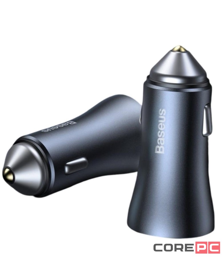 Автомобильное зар.устр. Baseus Golden Contactor Pro Dual Quick Charger 2USB 40W (CGJP020113) синее