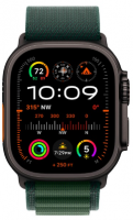 Apple Watch Ultra 2 (2024) 49mm Black Titanium Case Dark Green Alpine Loop (M)