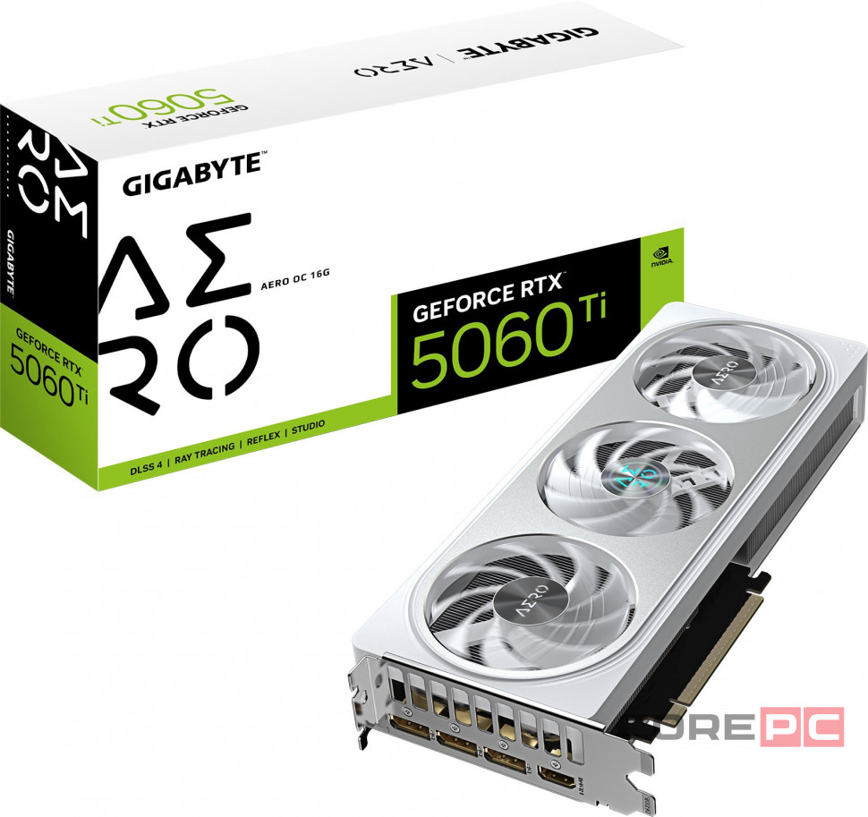 Видеокарта Gigabyte (GV-N506TAERO OC-16GD) GeForce RTX 5060 Ti 16GB AERO OC