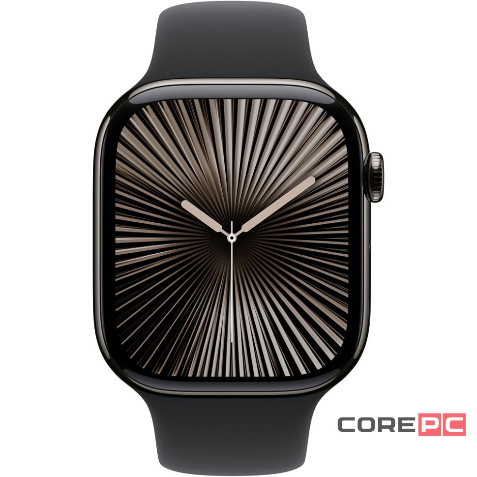 Apple Watch Series 10 46mm Slate Titanium Case with Midnight Sport Band (M/L)