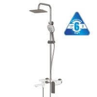 Душевая система MIXLINE 35к МЛ33-06(ML33-06) Сити излив лейка 3 поз. +лейкаТроп. душ белый/ХРОМ