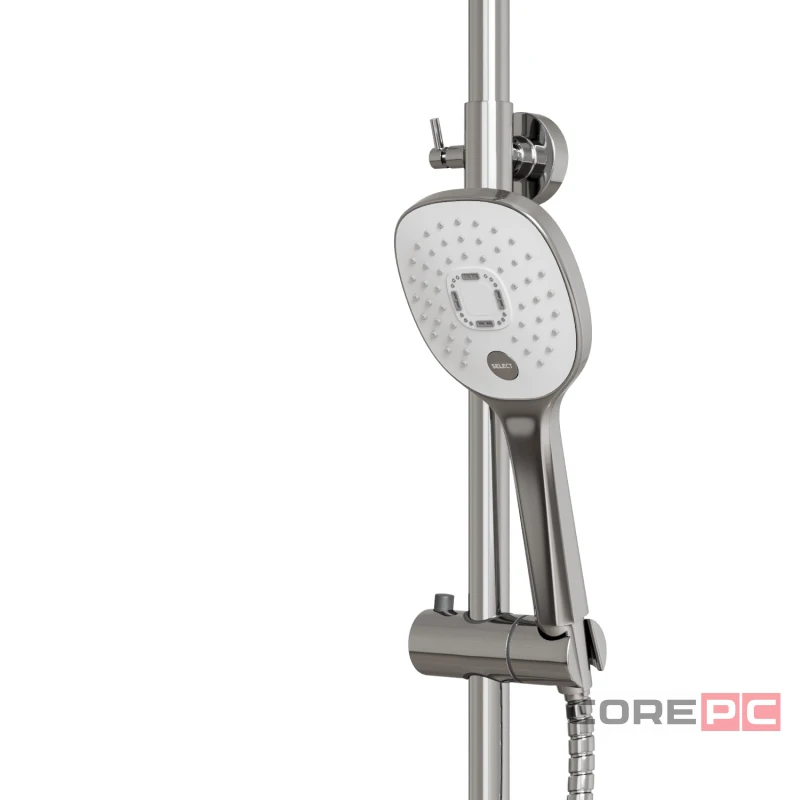 Душевая система MIXLINE 35к МЛ33-06(ML33-06) Сити излив лейка 3 поз. +лейкаТроп. душ белый/ХРОМ