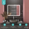 Зеркало MIXLINE Альдо 800х700 (ШВ) сенсорный выключатель, светодиодная подсветка