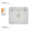 Зеркало MIXLINE Стив-2 800х680 (ШВ) сенсорный выключатель, светодиодная подсветка + подогрев