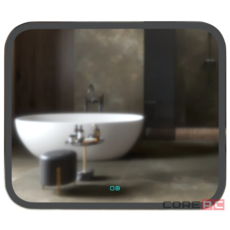 Зеркало MIXLINE Стив-2 800х680 (ШВ) сенсорный выключатель, светодиодная подсветка + подогрев