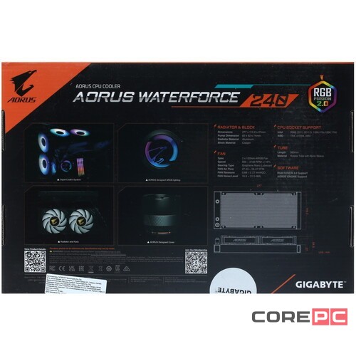 Система жидкостного охлаждения для процессора Gigabyte AORUS WATERFORCE 240 GP-AORUS WATERFORCE 240