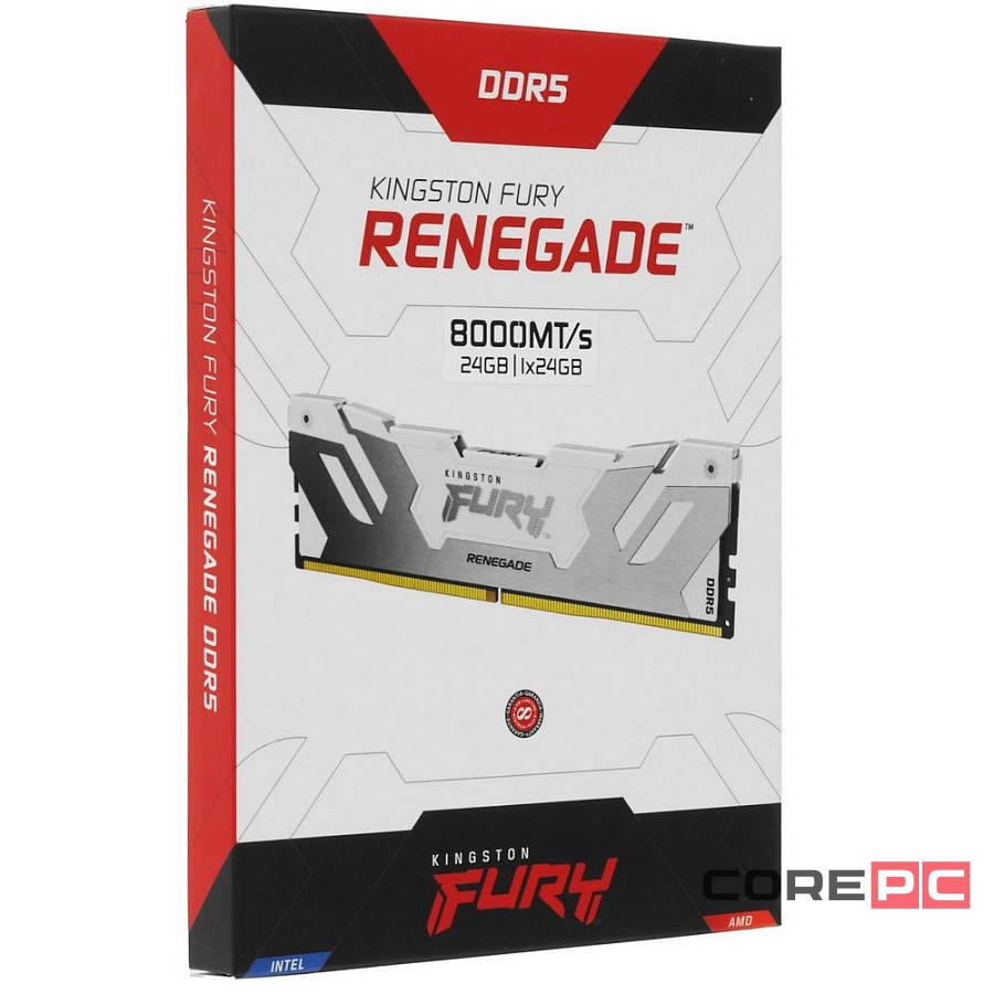 Оперативная память 24 Gb 8000 MHz Kingston FURY Renegade White (KF580C38RW-24)