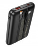 Powerbank Hoco Q37 10000mAh 22.5W+PD20W 1USB/1C с проводом Type-C/Lightning черный