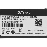 Твердотельный накопитель ADATA 512 Gb SX6000 LITE ASX6000LNP-512GT-C XPG