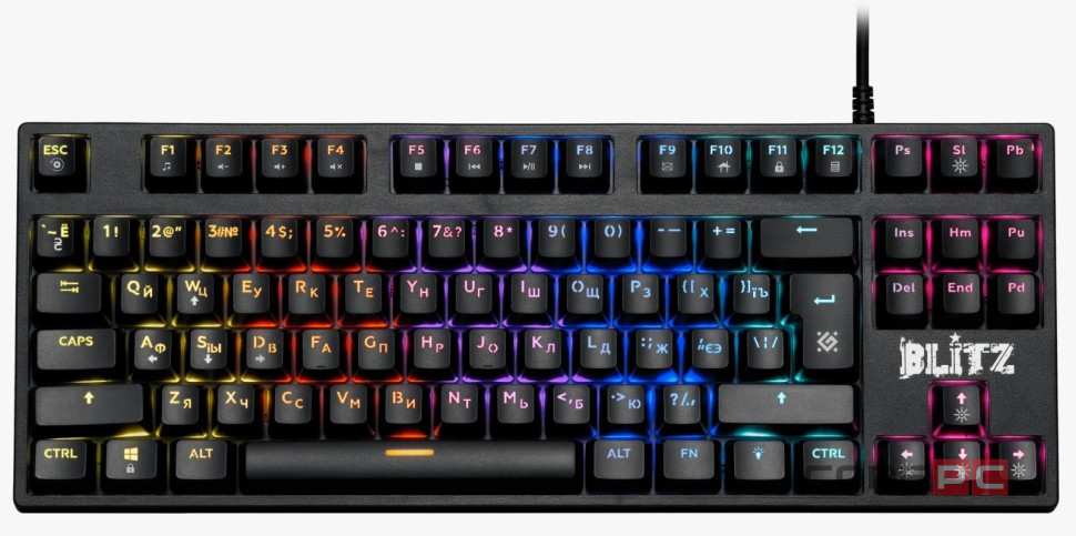 Механическая клавиатура Defender Blitz GK-240L RU,Rainbow