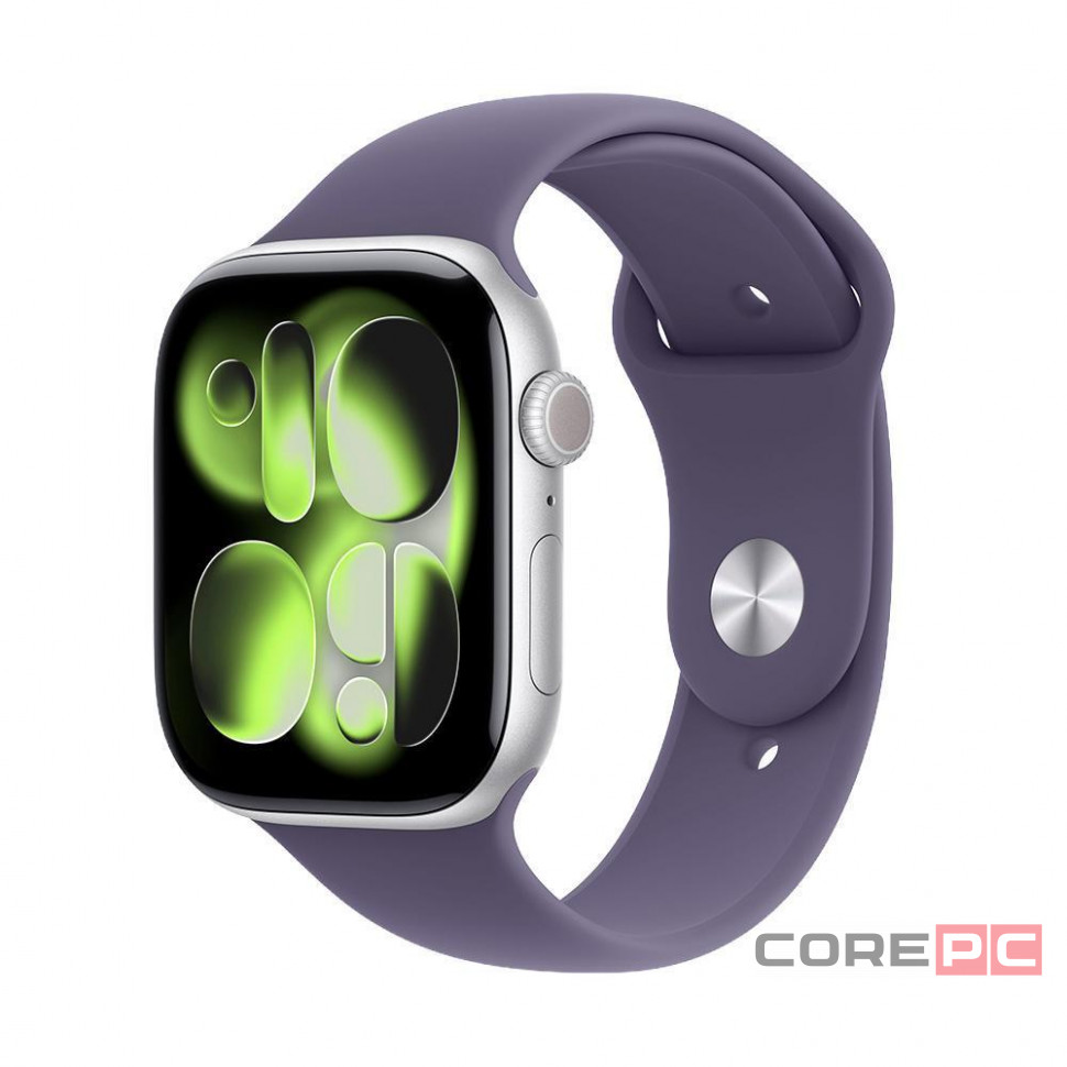 Apple Watch Series 11 46mm Silver Aluminum Case with Purple Fog Sport Band (M/L)