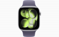 Apple Watch Series 11 46mm Silver Aluminum Case with Purple Fog Sport Band (M/L)