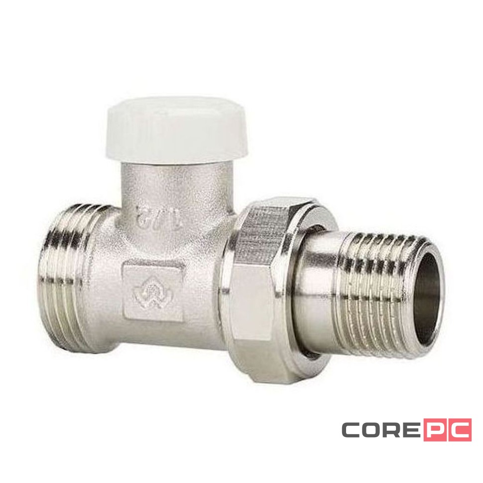 Клапан радиаторный VARMEGA 1/2quot; x 3/4quot;EK запорный, прямой VM10302