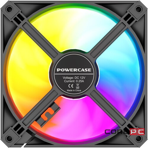 Вентилятор для корпуса Powercase (M56-12 ARGB) Black