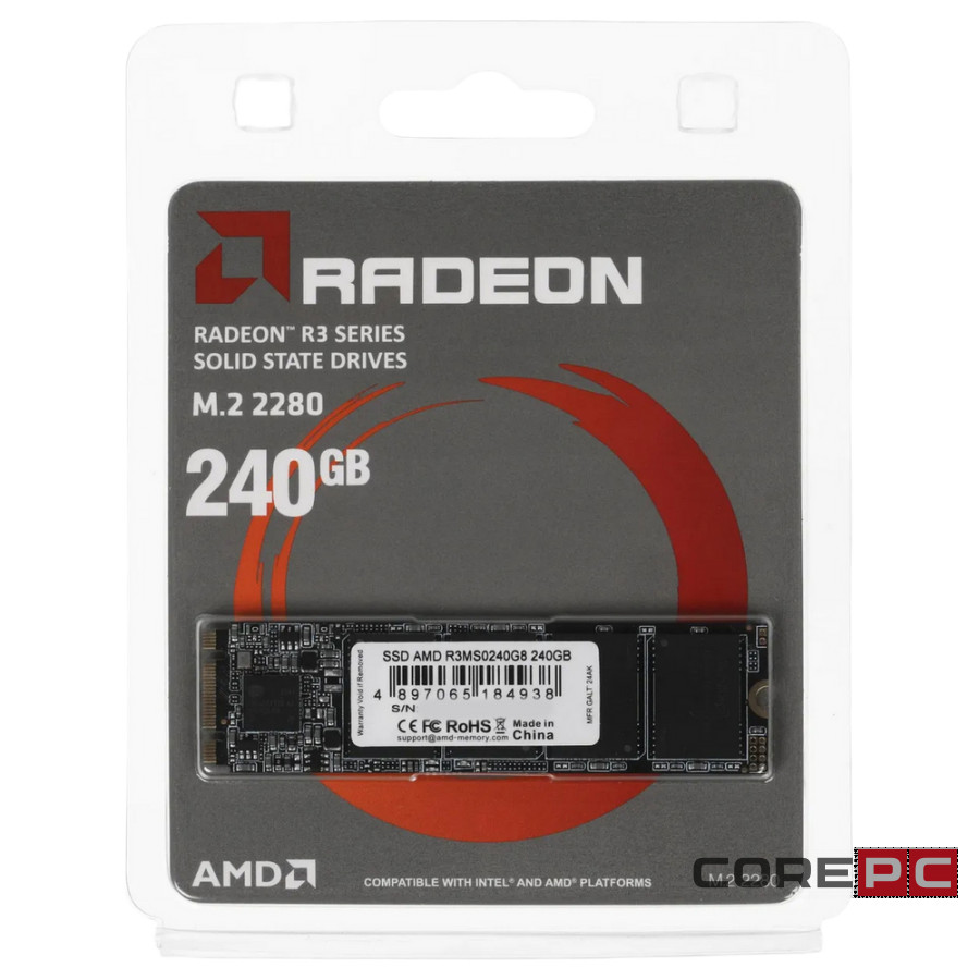 Твердотельный накопитель AMD 240 Gb Radeon R3 Series (R3MS0240G8)