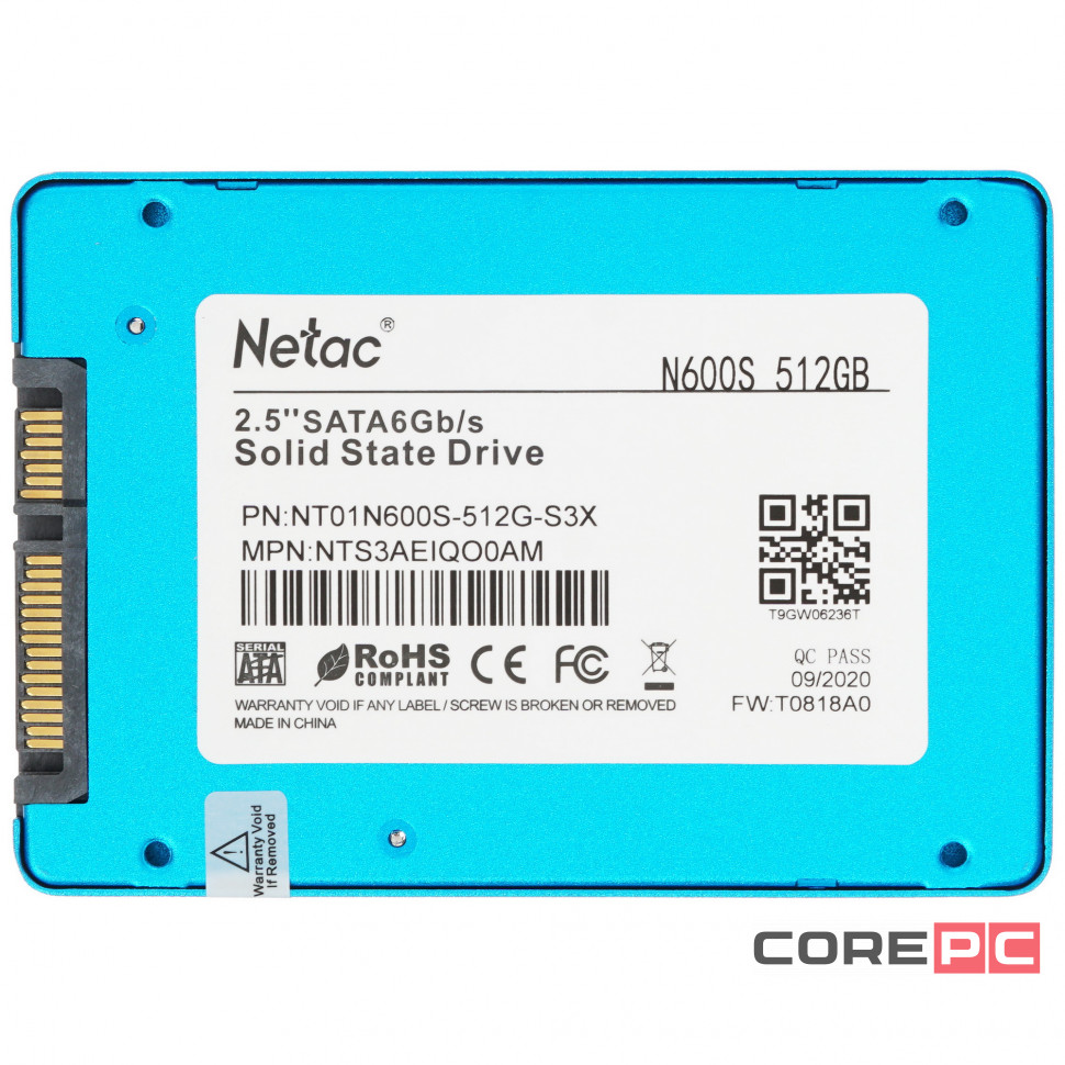 Твердотельный накопитель NETAC 512 Gb NT01N600S-512G-S3X