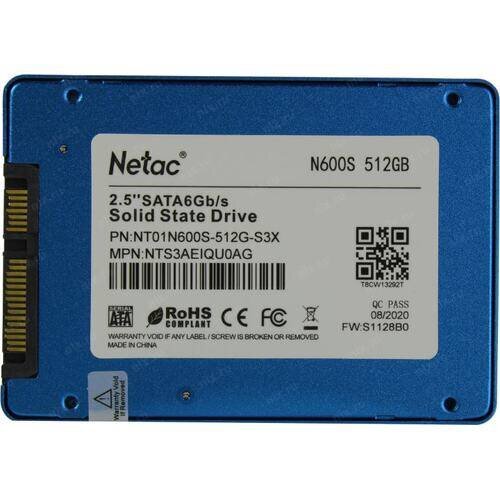 Твердотельный накопитель NETAC 512 Gb NT01N600S-512G-S3X
