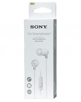 Стереонаушники Sony MDR-EX15AP с микрофоном белые