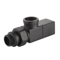 Набор дизайн-вентилей Royal Thermo CUBE, осевой (черный) 1/2quot;