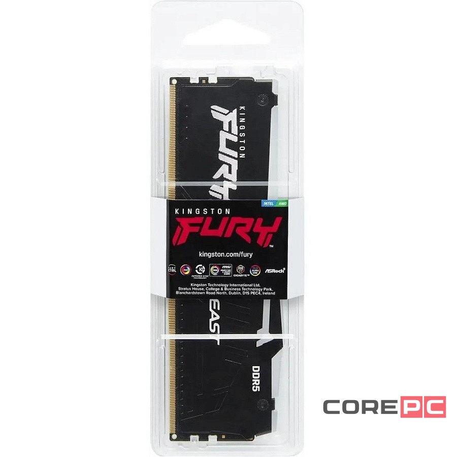 Оперативная память 32 Gb 6000 MHz Kingston FURY Beast RGB Black (KF560C30BBEA-32)