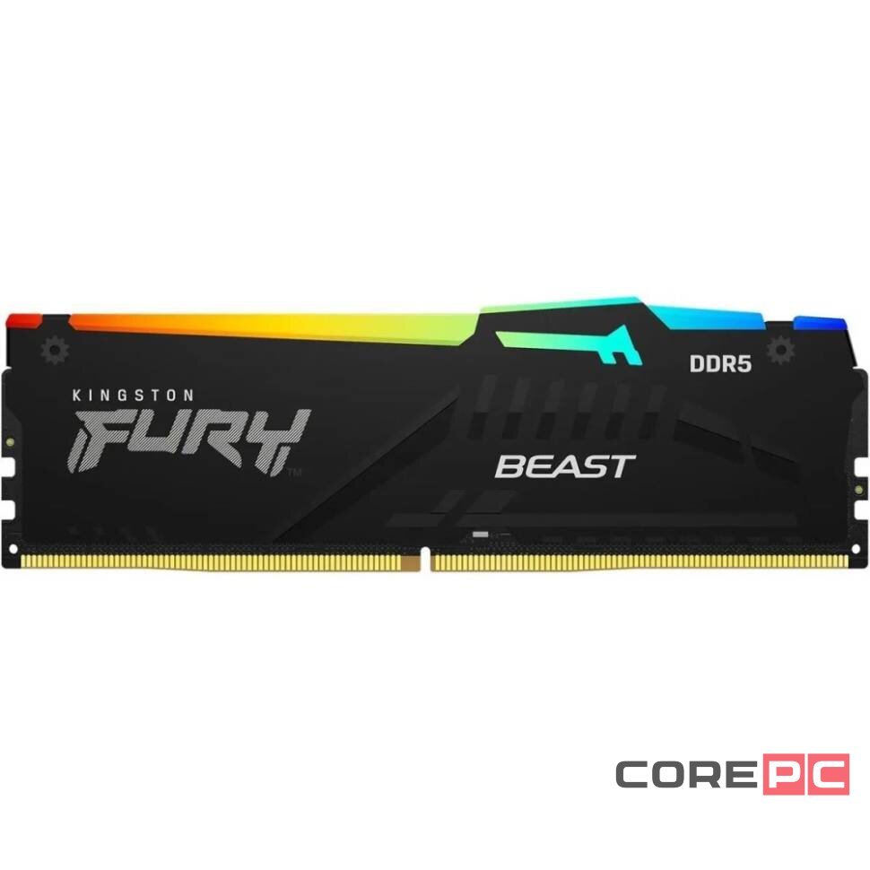 Оперативная память 32 Gb 6000 MHz Kingston FURY Beast RGB Black (KF560C30BBEA-32)