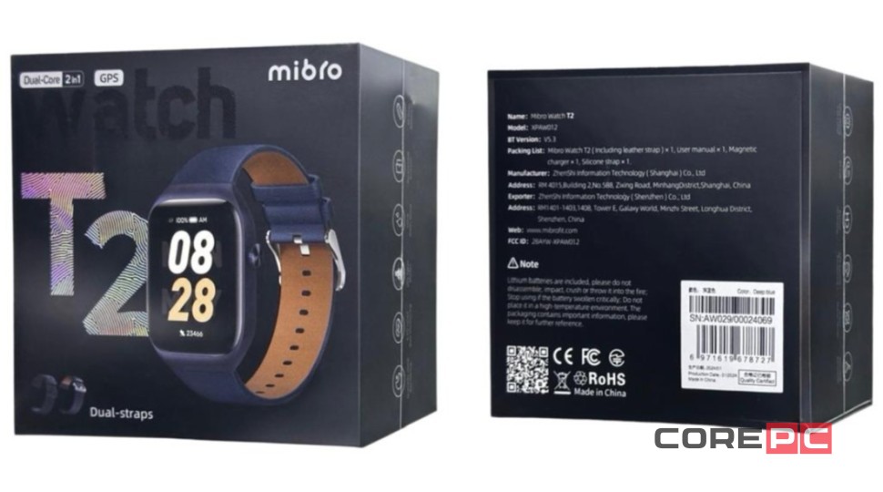 Умные часы Xiaomi Mibro T2 XPAW012 EU С русским языком Темно-синий