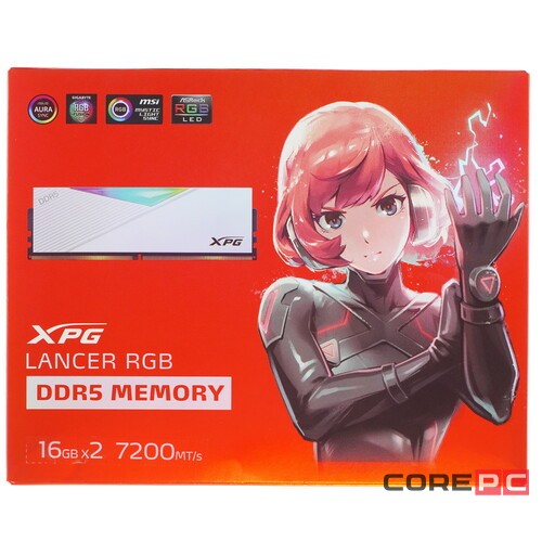 Оперативная память 32 Gb 7200 MHz ADATA XPG LANCER RGB White (AX5U7200C3416G-DCLARWH)