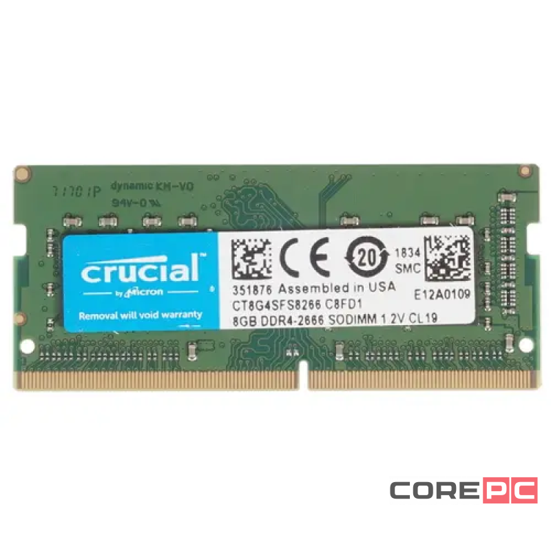 Оперативная память 8 Gb 2666 MHz CRUCIAL (CT8G4SFS8266)