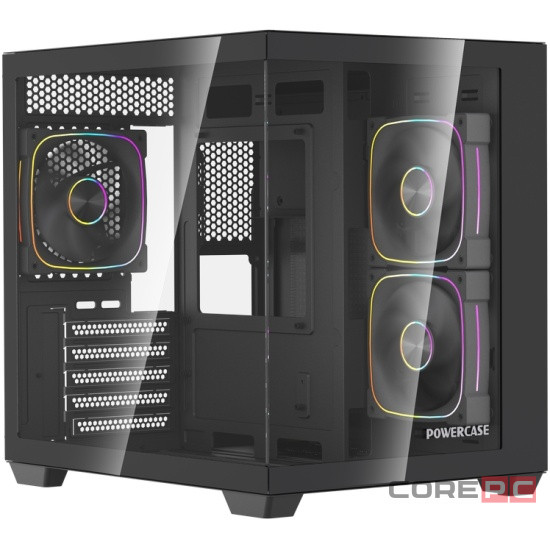Компьютерный корпус Powercase Vision Micro M5CB TG ARGB Black (CVMM5CHB-A3)