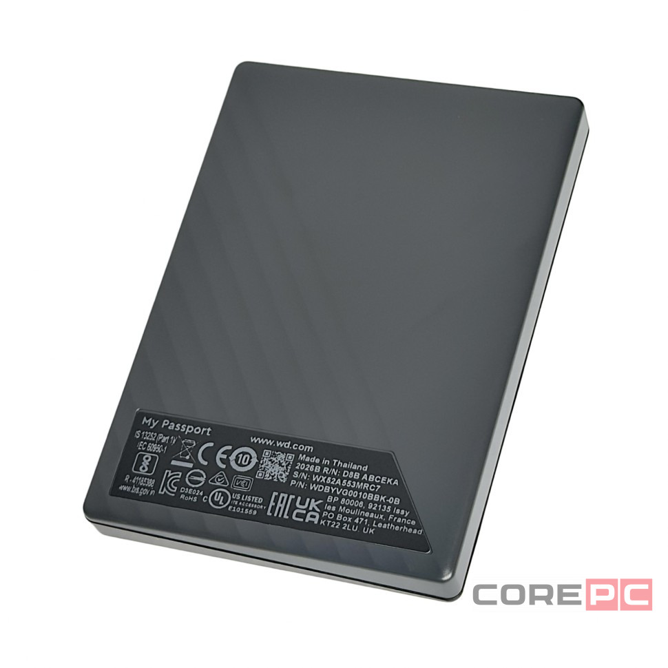 Внешний жесткий диск 1TB WD My Passport (WDBYVG0010BBK-WESN) черный