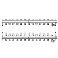 Коллектор Wester нерж. 1quot;-3/4 в сборе на 12 выходов с 2 заглушками, W903.12