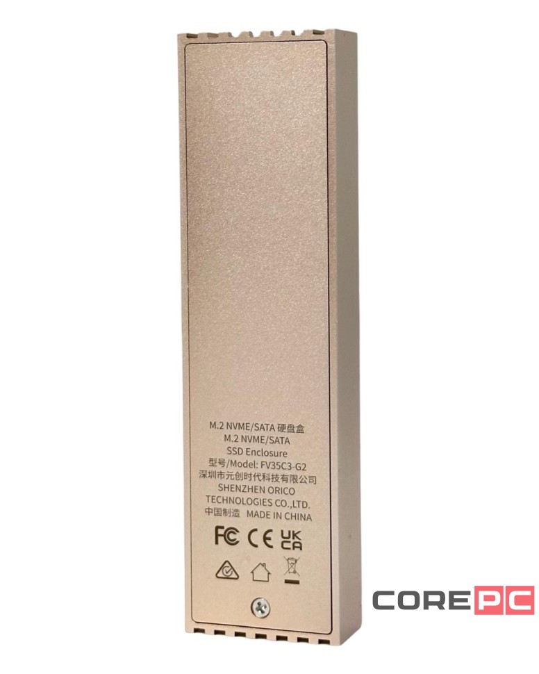 Внешний корпус для M2 NVMe/NGFF(SATA) Orico FV35C3-G2 USB-C3.2 розовое - золото