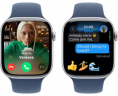 Apple Watch Series 10 46mm Silver Aluminum Case with Denim Sport Band (S/M)