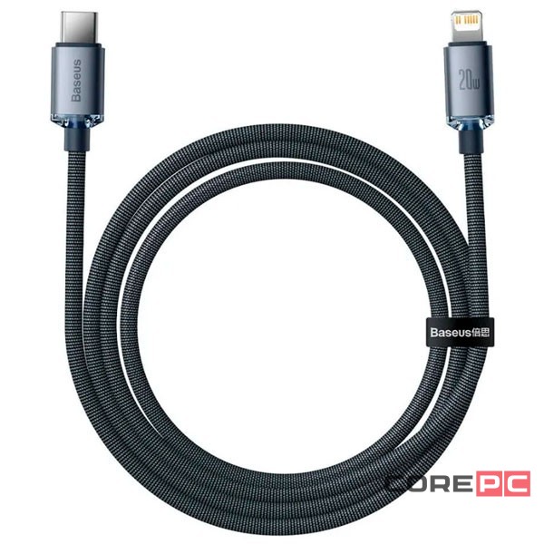 Кабель-зарядка Type-C на Lightning Baseus Crystal Shine Series 1.2м (CAJY000203) 20W синий