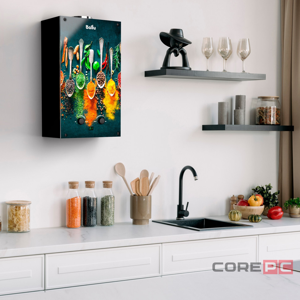 Колонка газовая Ballu GWH 10 Fiery Glass Curry