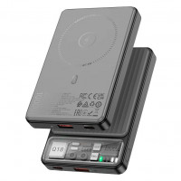 Внешний аккумулятор Hoco Q18 Tourer Magnetic Wireless Charging 10000 mAh 15W USB/Type-C (черный)
