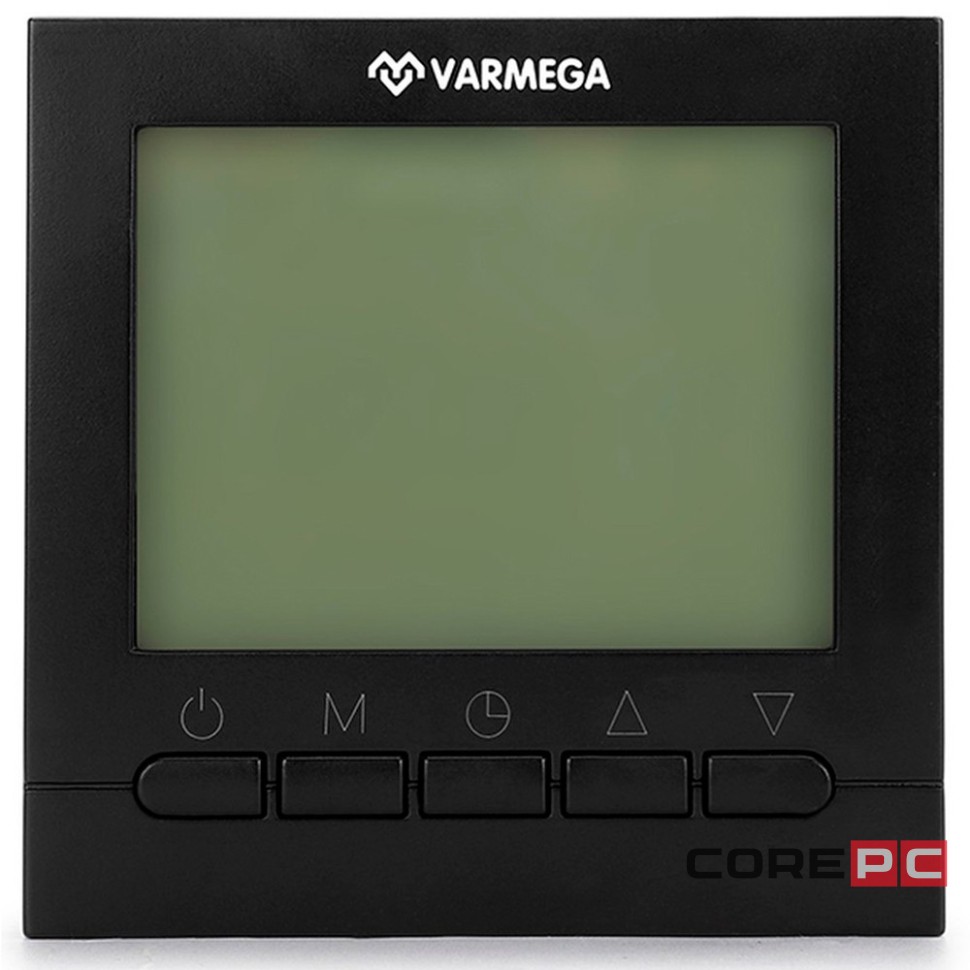 Термостат комнатный VARMEGA, VM19222, проводной, черный