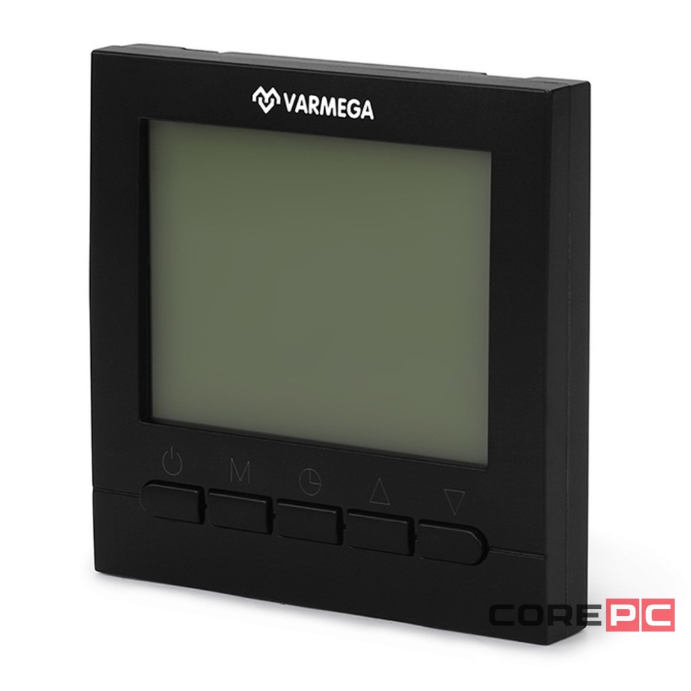 Термостат комнатный VARMEGA, VM19222, проводной, черный