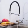 Смеситель для кухни Gappo G4398-7, рычажное управление, цвет хром/черный