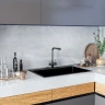 Смеситель для кухни MIXLINE МЛНС-0320Г/MLSS-0320BL, рычажное управление, цвет черный графит