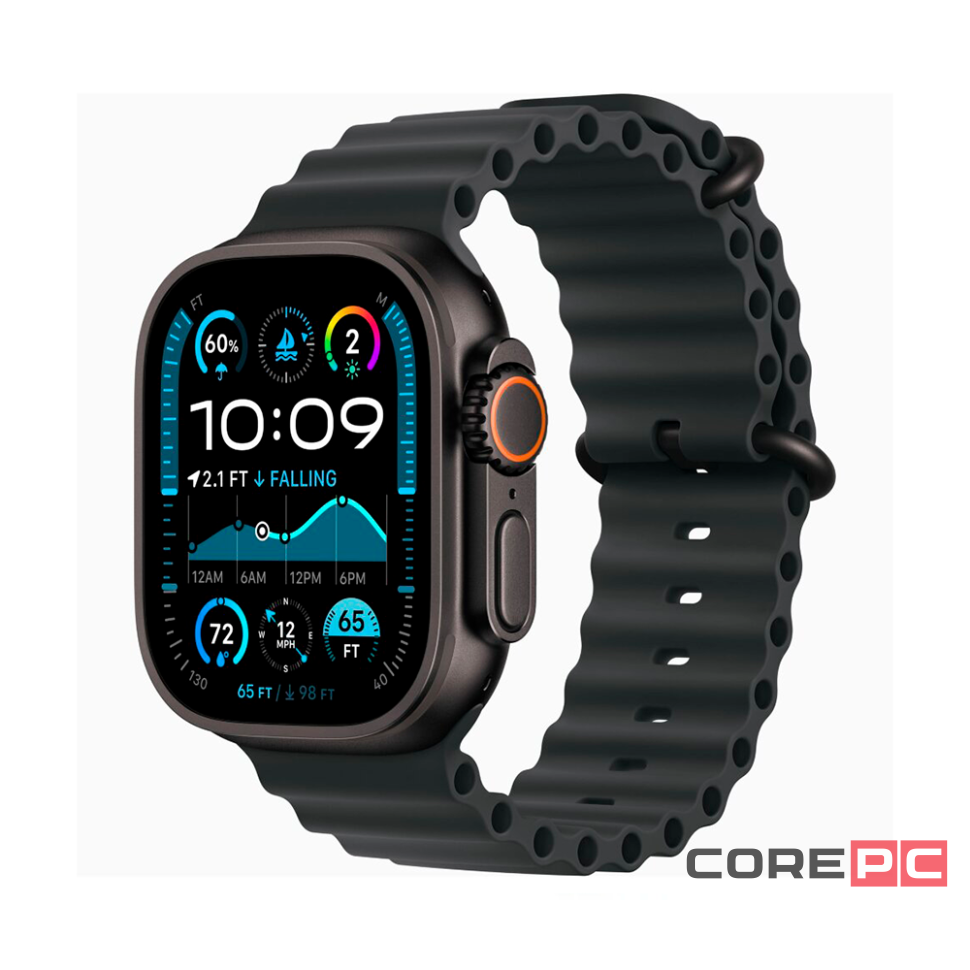 Apple Watch Ultra 2 (2024) 49mm Black Titanium Case with Black Ocean Band (One Size) (Датчик кислорода)